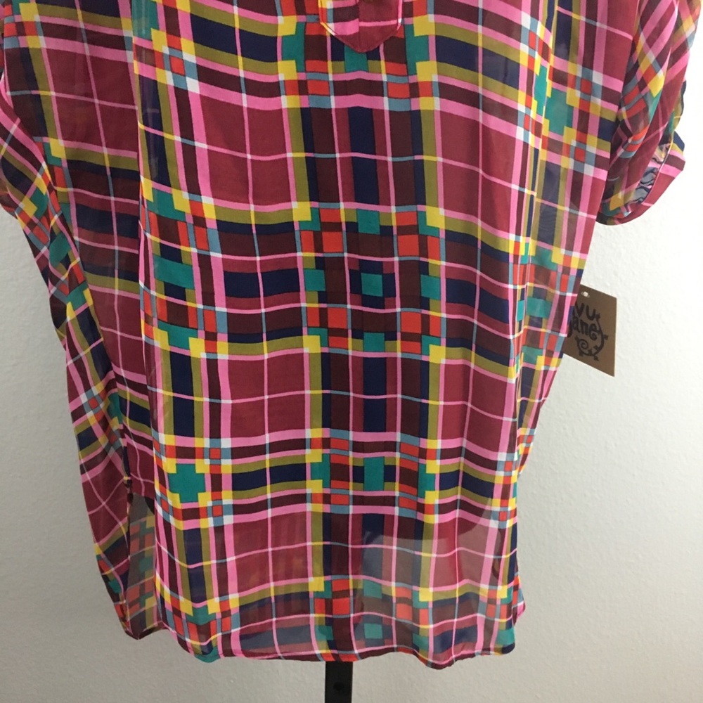 Ivy Jane Plaid Dolman Sleeve Tunic - Picture 3 of 8